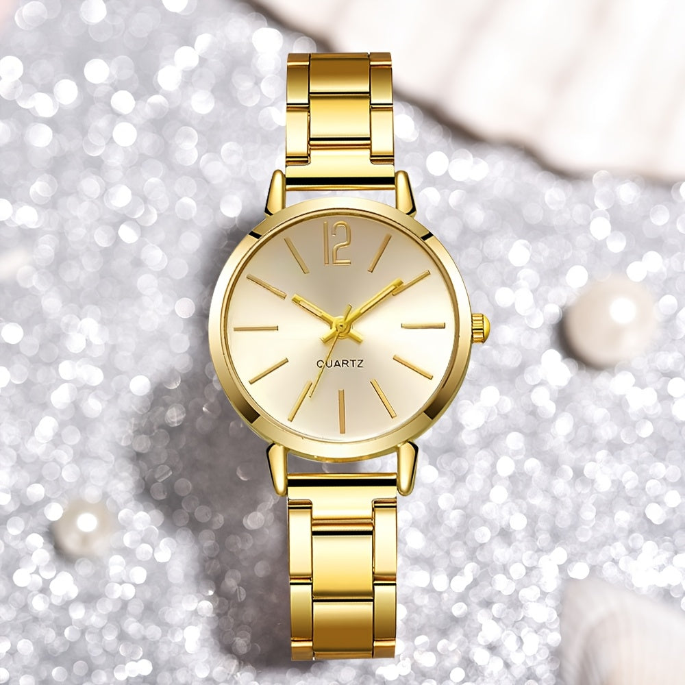 1pc Women's Fashionable Elegant Quartz Watch, Suitable for All Occasions: Mother's Day, Valentine's Day, Back-to- Season, Halloween, Christmas, Ramadan Gift (Box Not Included)