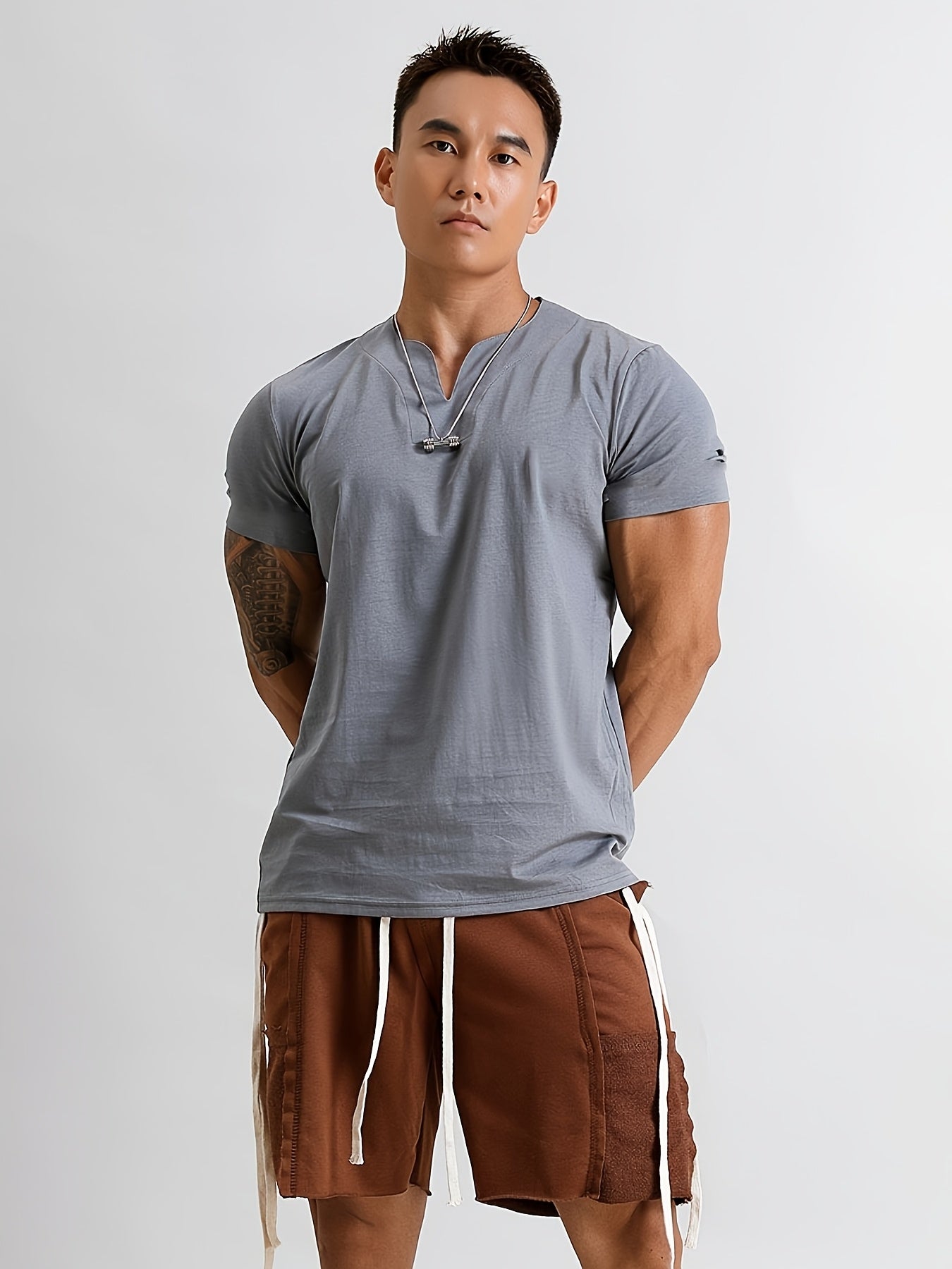 Men's Quick-Dry Gym T-Shirt - Muscle Crew Neck Workout Shirt, Stretch Athletic Tee for Weightlifting, Running, Training - Non-See-Through Muscle Builder Top (Hand Wash/Dry Clean) - Ideal for Gym & Casual Outfits, Gym Shirt, A