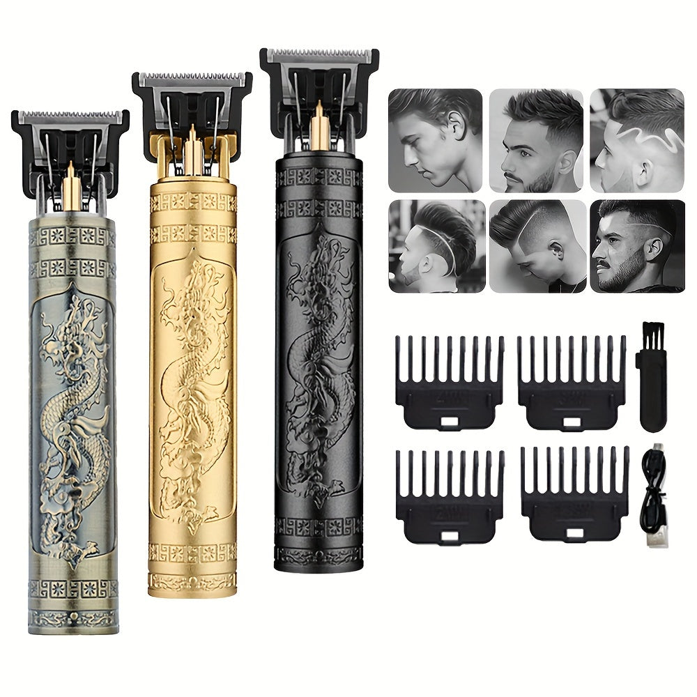 Men'S Grooming Trimmer and Shaver Set, WEEME Brand, Cordless USB Rechargeable, T-Shaped Blade, Beard Edging Tool, Can Be Trimmed and Carved, Fits Different Hairstyles, Includes 4 Limit Combs, Home Haircutting Kit, Barber Acce
