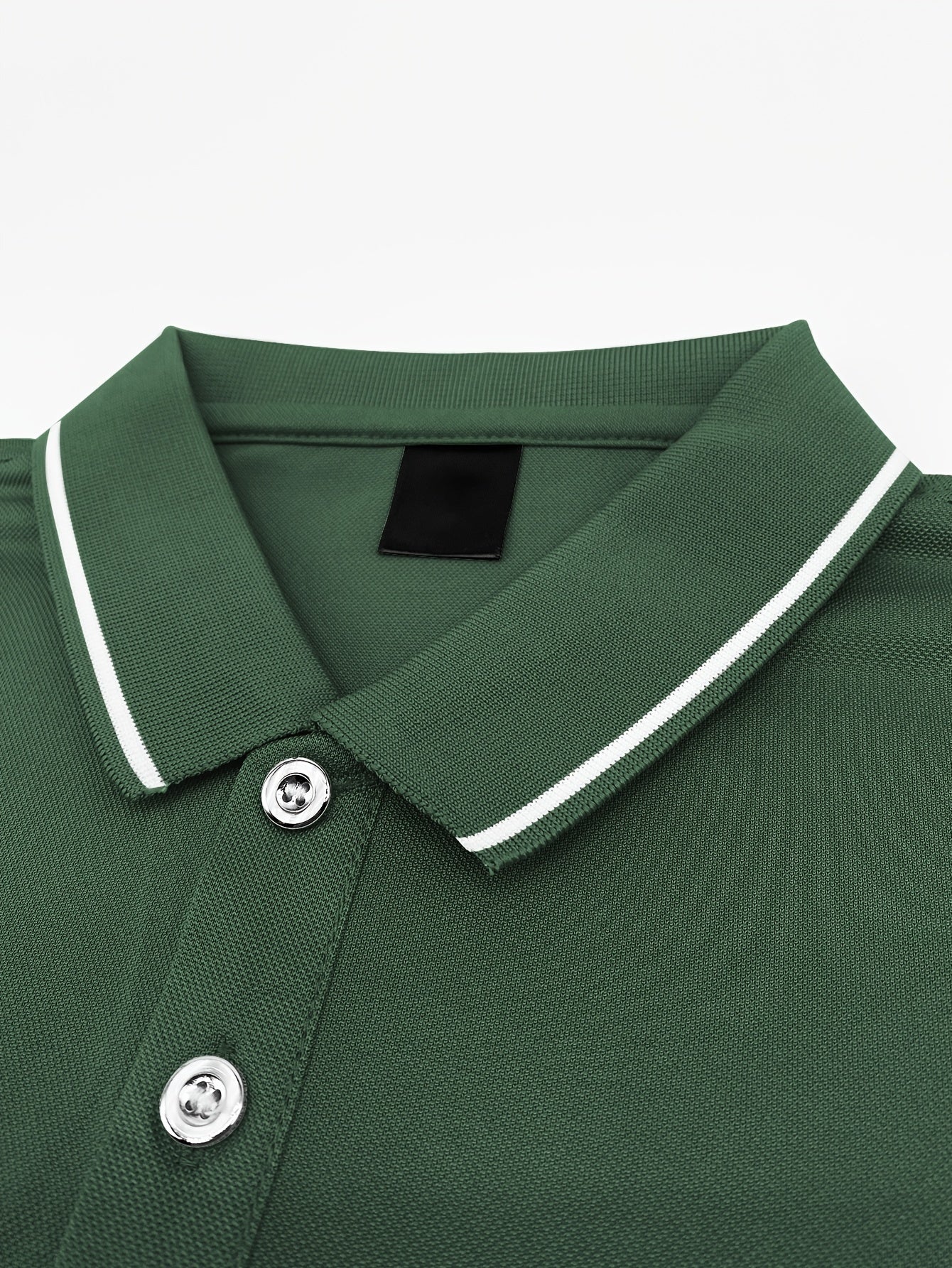 Pearson OBM Men'S Classic Breathable Knit Polyester Polo Shirt - Casual Style, Solid Color, Regular Fit with Slight Stretch, Summer Collared Top with Button Detail
