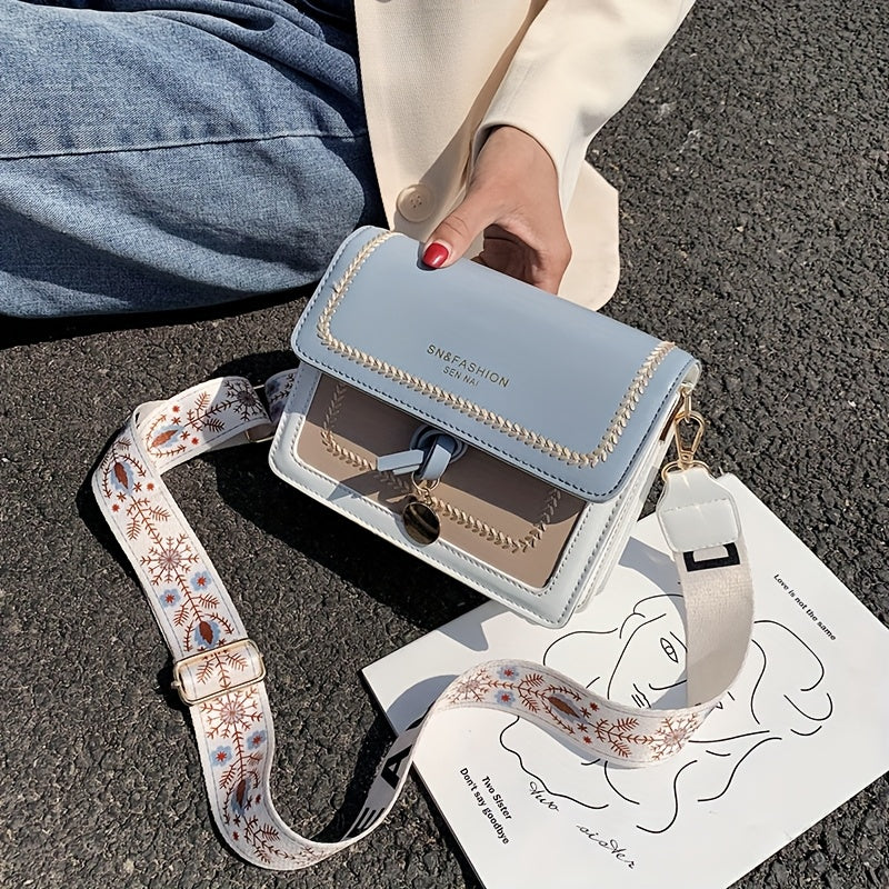 Women'S Large Capacity Crossbody Bag with Adjustable Strap, Magnetic Closure & Bow Accent - Versatile Black Shoulder Bag for Casual & Formal Occasions, Crossbody Purse, Formal Accessory, Trendy Accessory, Synthetic Faux Leath