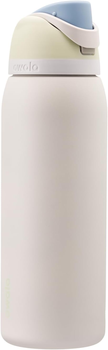 Owala Freesip Insulated Stainless Steel Water Bottle with Straw for Sports, Travel, and School Bpa-Free Sports Water Bottle, 24 Oz, Denim