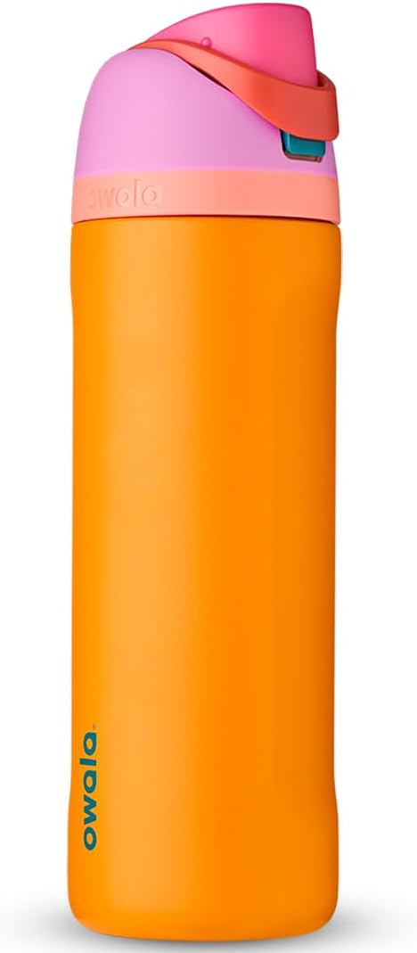 Owala Freesip Insulated Stainless Steel Water Bottle with Straw for Sports, Travel, and School Bpa-Free Sports Water Bottle, 24 Oz, Denim