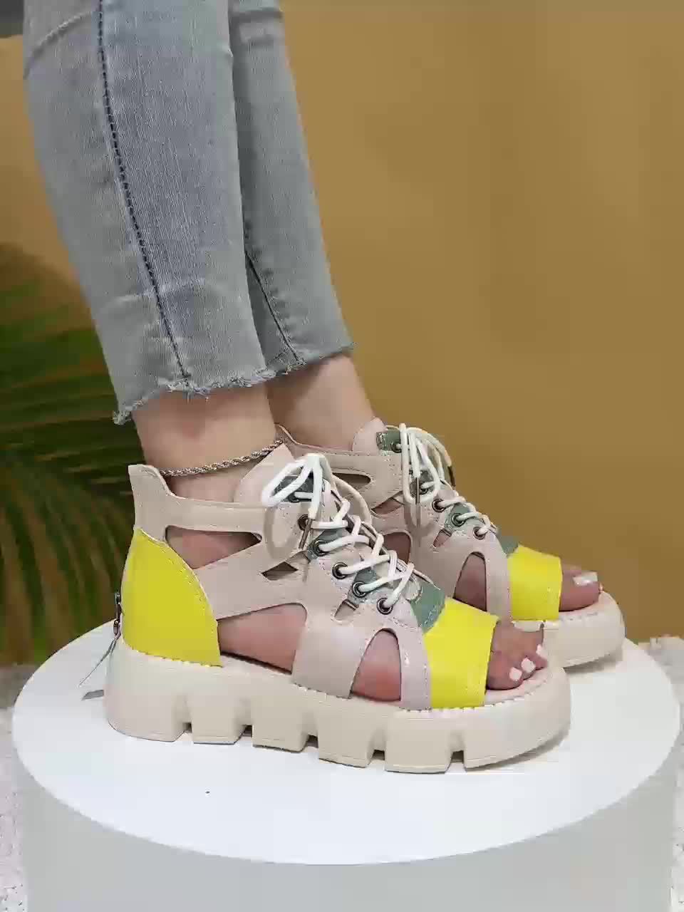 Women's Retro Thick Sole Zipper Strap Sandals Fashionable Open-Toe Casual Loafers New Summer Style College Breathable Casual Shoes