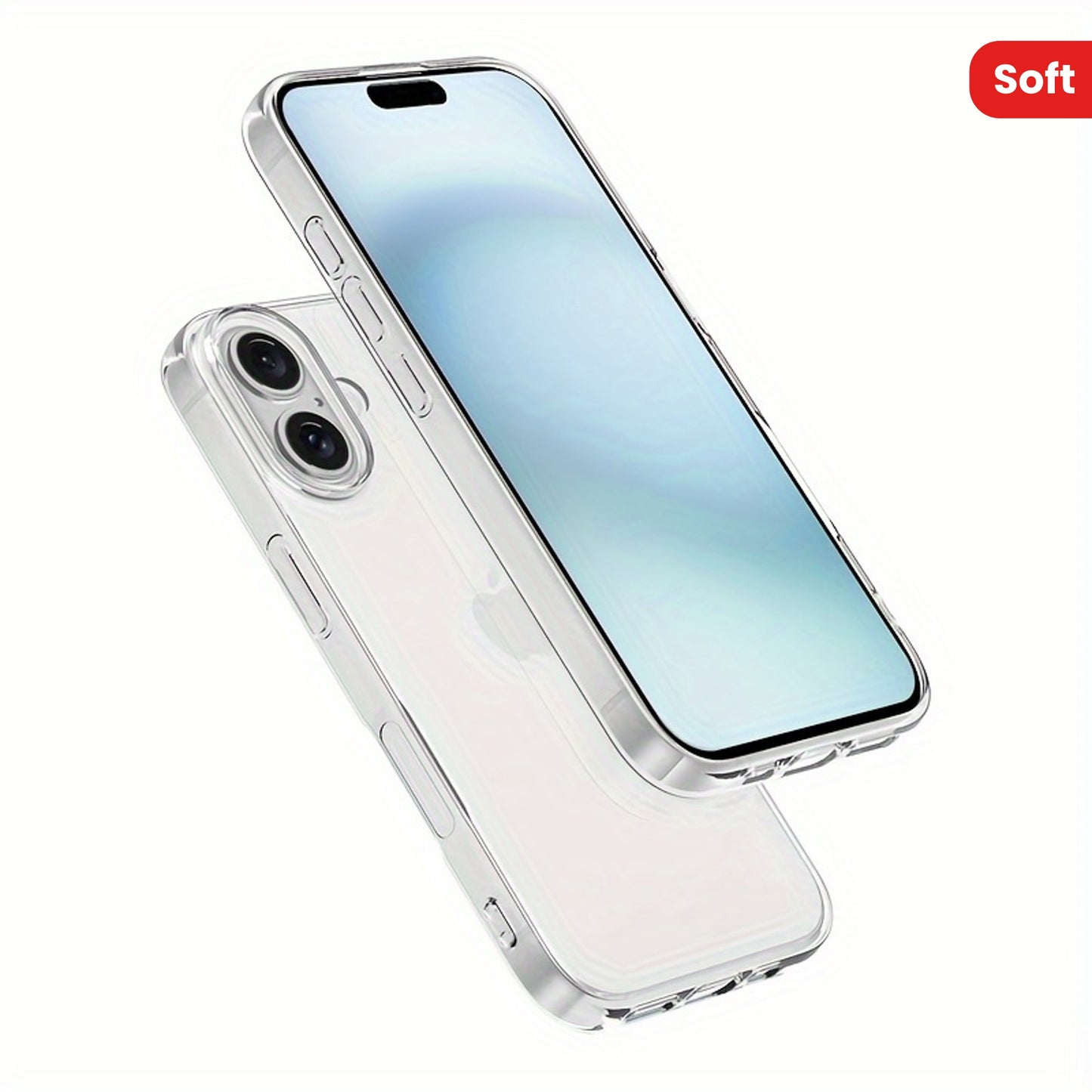 Բջջային հեռախոսի պատյան Iphone 16 Pro Max-ի համար, Բջջային հեռախոսի թափանցիկ պատյան Iphone 16 Plus-ի համար, պարզ և բարակ պաշտպանիչ պատյան TPU փափուկ պատյան
