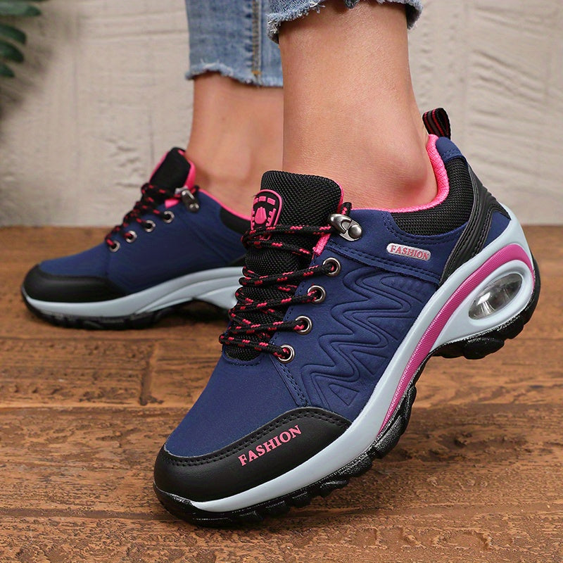 Women'S Athletic Sneakers, Thick Sole Soft Sole Fashion Outdoor Hiking Non-slip Casual Walking Shoes