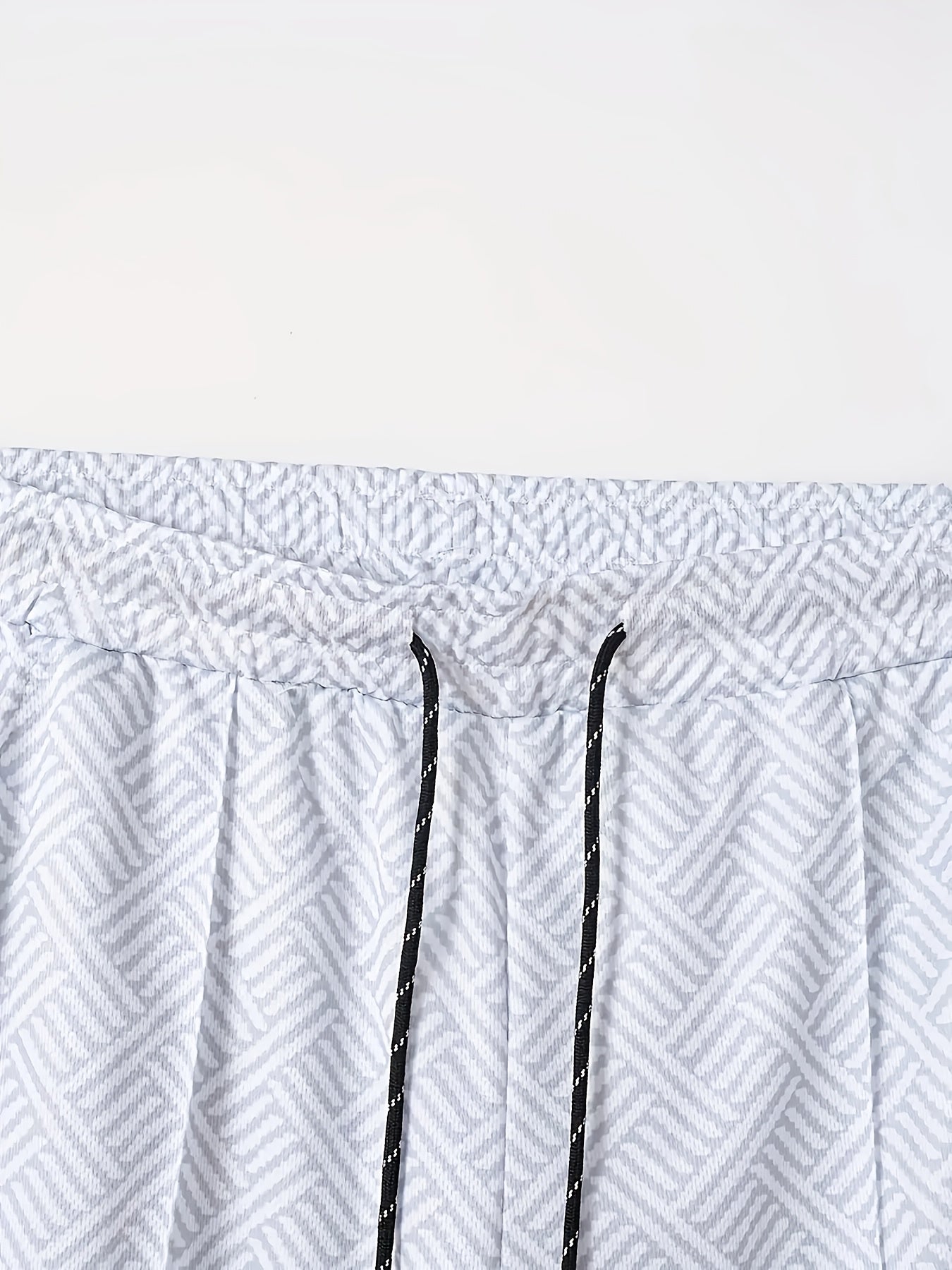 Men'S Tropical Print Casual Suit - Black Short Sleeve Zipper Shirt with White Pockets Shorts, Polyester, Machine Washable, Summer Beachwear, Summer Wear | Relaxed Fit Shirt | Woven Texture
