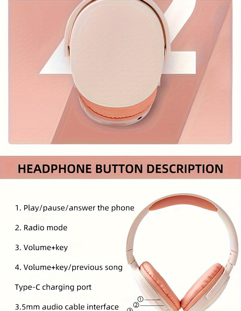 New wireless earphones, comfortable foldable earphones, suitable for tablets/PC/TV/phones/birthdays/Easter travel gifts. Wireless Earphones Folding Soundproofing Earphones, Comfortable Leather Paired with Wireless Earphones.