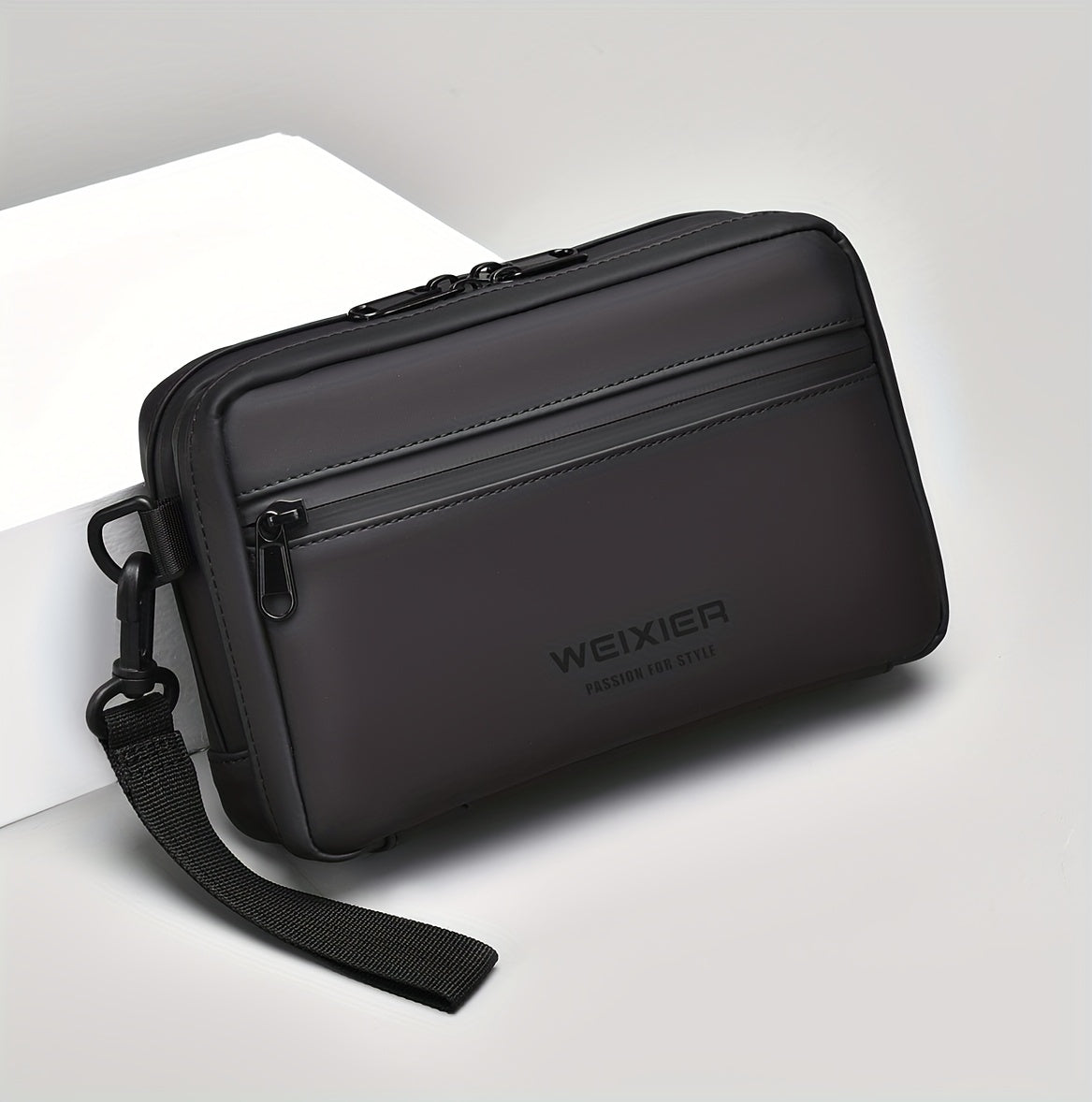 WEIXIER Unisex Fashion Messenger Bag, Shoulder Satchel with Detachable Strap, Polyester Lined, Business Briefcase for Commuting & Outdoor, Ideal Gift for Husband Or Boyfriend