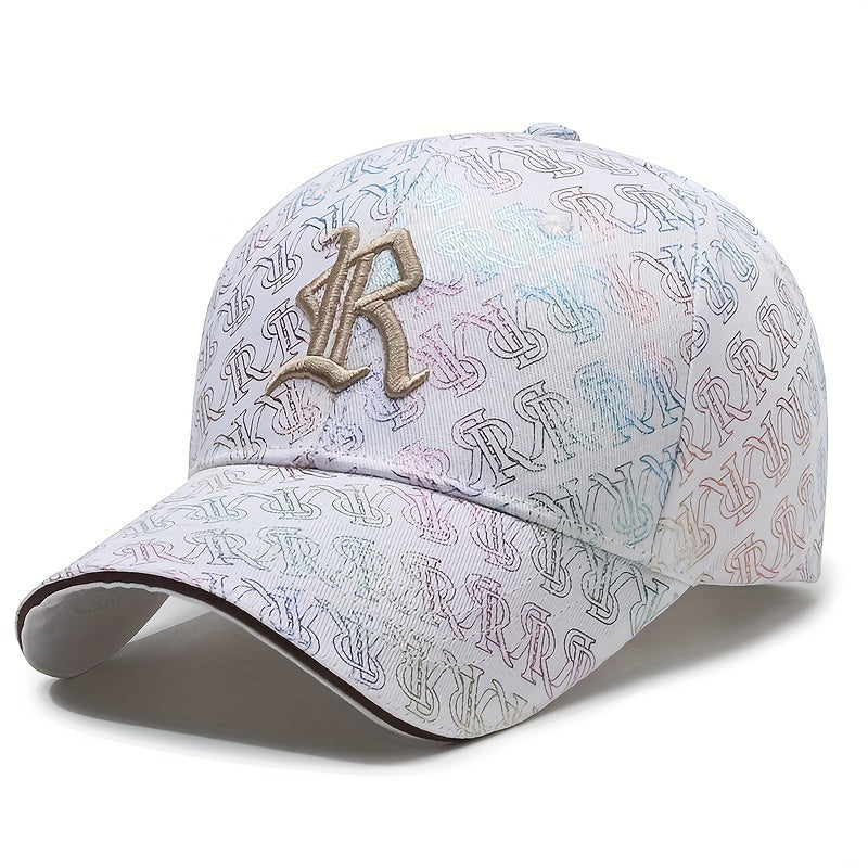 Men's Funky Embroidery Baseball Cap, Seasonable Casual Stylish High-End Baseball Cap With Adjustable Strap For Men And Women