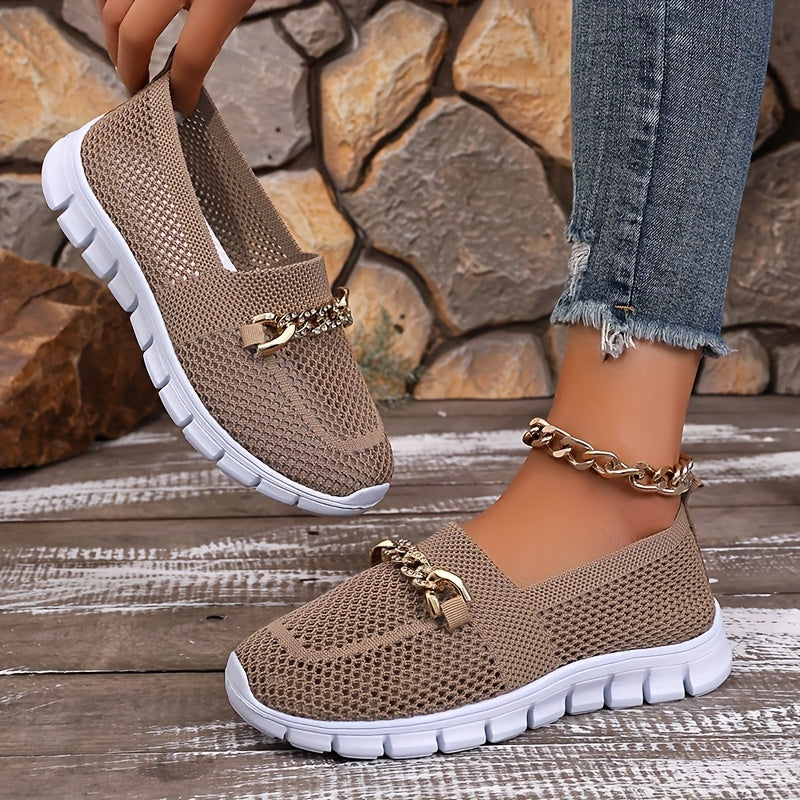 Sports Casual Mid Top Breathable Fabric Upper Slip-on Shoes, Solid Color, Glitter, Hand Wash or Professional Dry Clean, All-season, EVA Sole, Fabric Insole
