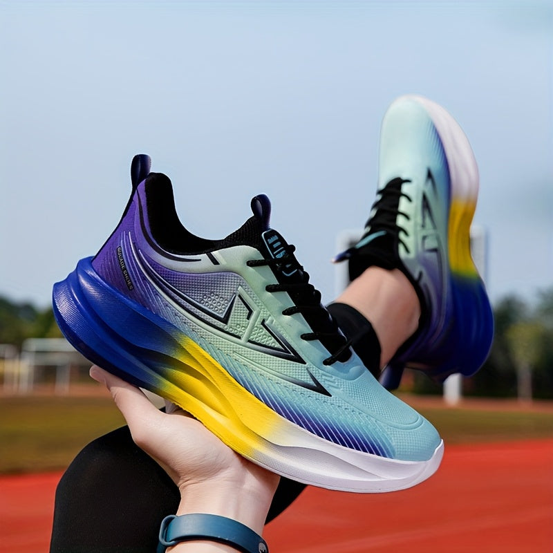 Men'S Breathable Lightweight Running Sneakers - Stylish Color-Block Design, Comfortable Low-Top Casual Shoes for All-Day Wear, Casual Sneakers | Fashionable Casual Shoes | Comfortable Footwear