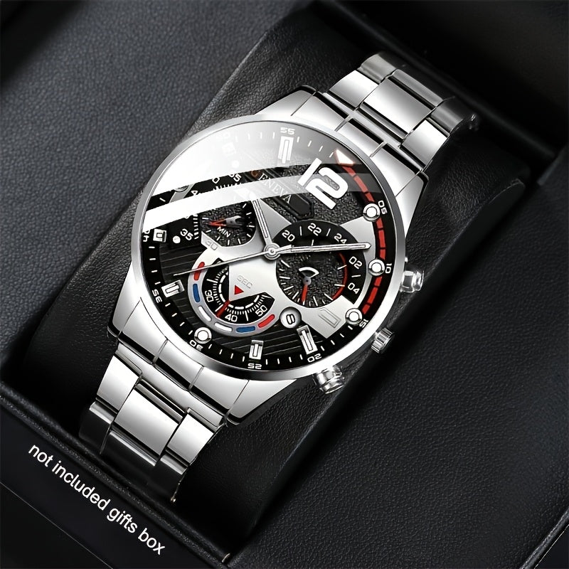 A Stylish And Casual Men's Watch With A Round Dial And Quartz Movement