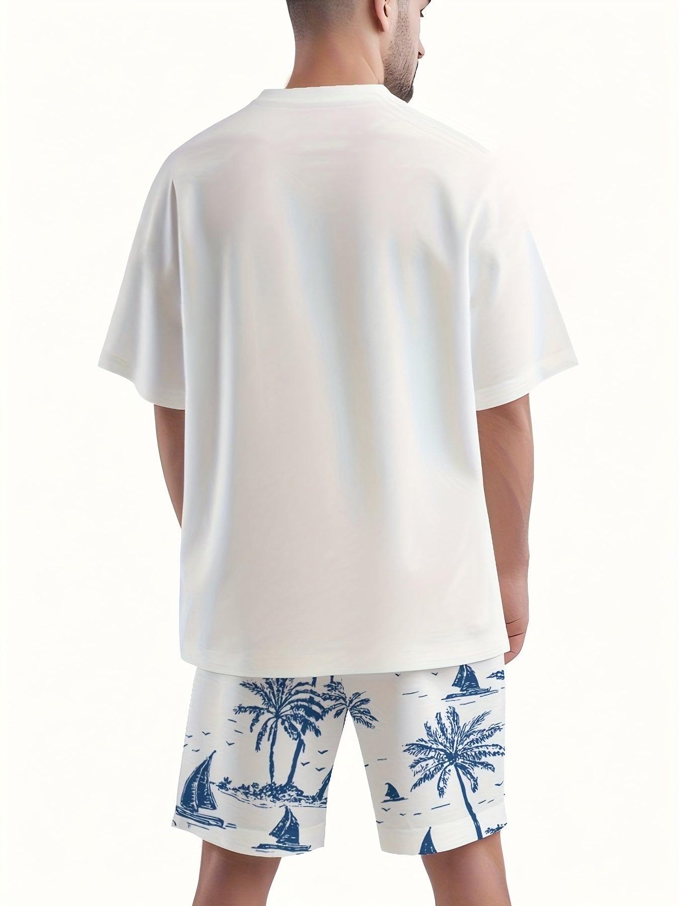 2025 New Men's Casual T-Shirt and Shorts, Regular Print, Fashion Sportswear, Summer Cool 3D Printed Breathable Outdoor Leisure Short Sleeve Set