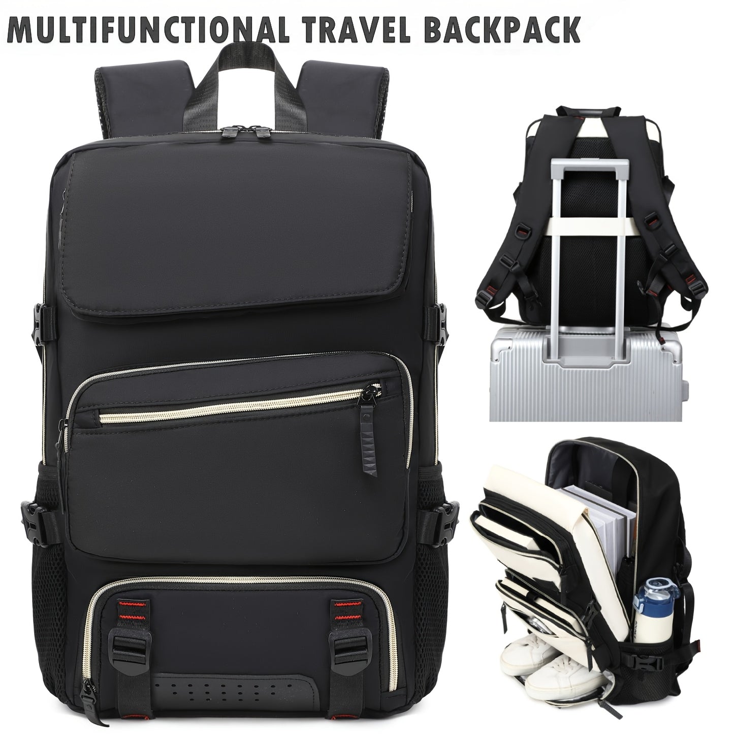 Large capacity Men's multi-functional laptop backpack with shoe compartment, very suitable for hiking, business and outdoor activities, it is an excellent gift for Christmas, Valentine's Day and Thanksgiving, Best for Christm