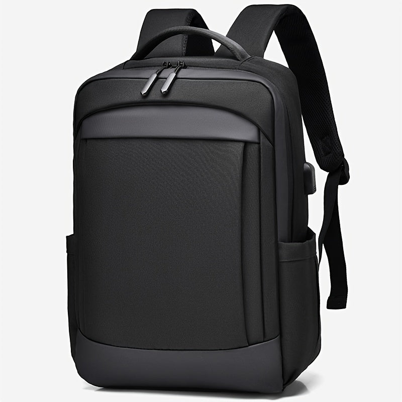 Large Capacity Laptop Backpack - Durable Oxford Fabric, Adjustable Shoulder Straps, Multiple Compartments for School, Work & Travel - Black, Laptop Carrying Case, Work Commute Bag, Modern Backpack, Sturdy Construction