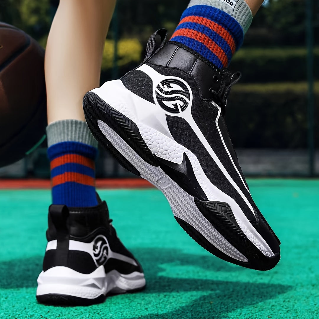 Unisex Fashion Sports Sneakers - Casual Street Athletic Running Shoes with Breathable Fabric Upper, Mid Top Lace-Up, Rubber EVA Sole, All-Season Comfort, Round Toe for Training & Basketball