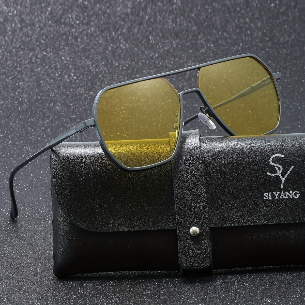 SIYANG Brand Men's Toad Classic Casual Glasses Color Changing Glasses - Day and Night Glasses - Suitable for Gift Giving with Exquisite Packaging, Eyeglass Case and Cloth