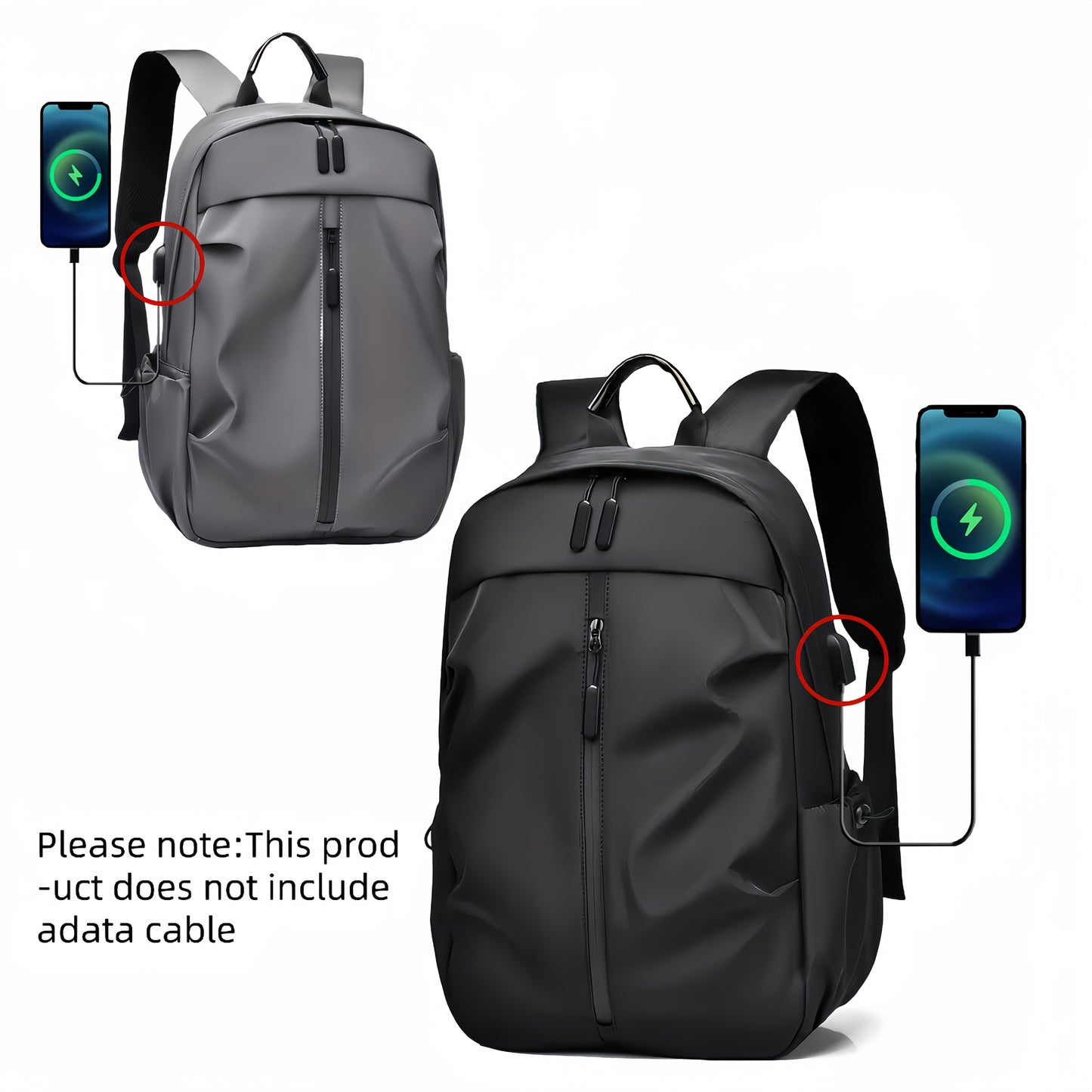 Men's Fashion Solid Color Simple Double Shoulder Backpack Lightweight Backpack Sports Travel Commuting Laptop Backpack Student Backpack