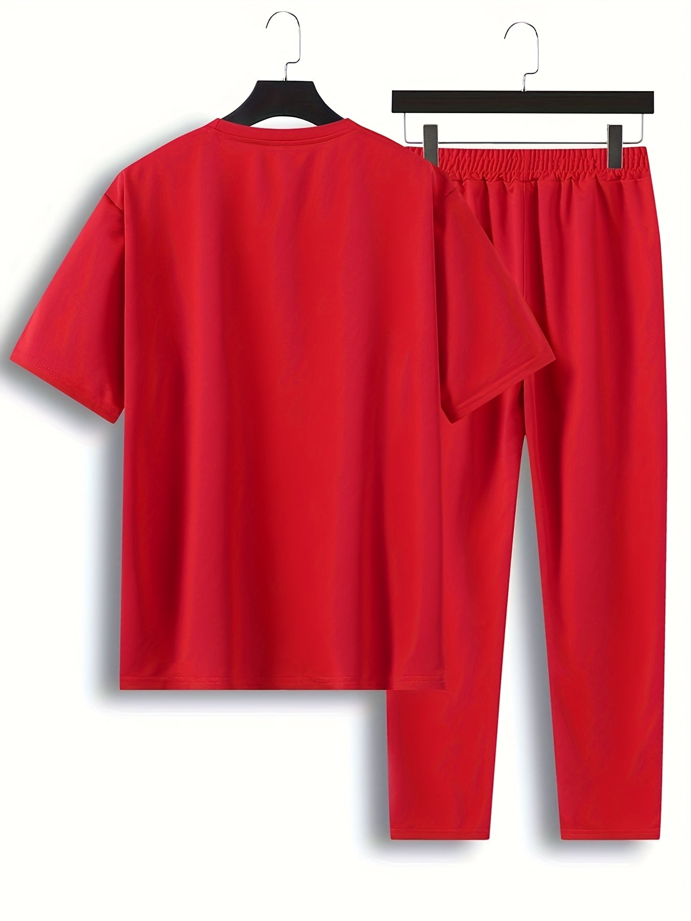 Men's 2pcs Summer MY FUTURE IS NOT JUST A DREAM Casual T-Shirt and Pants Set - Suitable for Casual Sports Outing - Starry OB