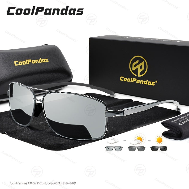 Coolpandas Brand Top Photochromic Glasses for Men And Women, Polarized Chameleon Glasses for Outdoor Sports, Fishing, Driving Goggles with Anti-Glare Features.