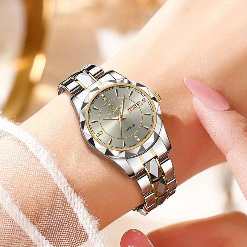 BINBOND Luxury Fashion Calendar Date Women's Quartz Watch