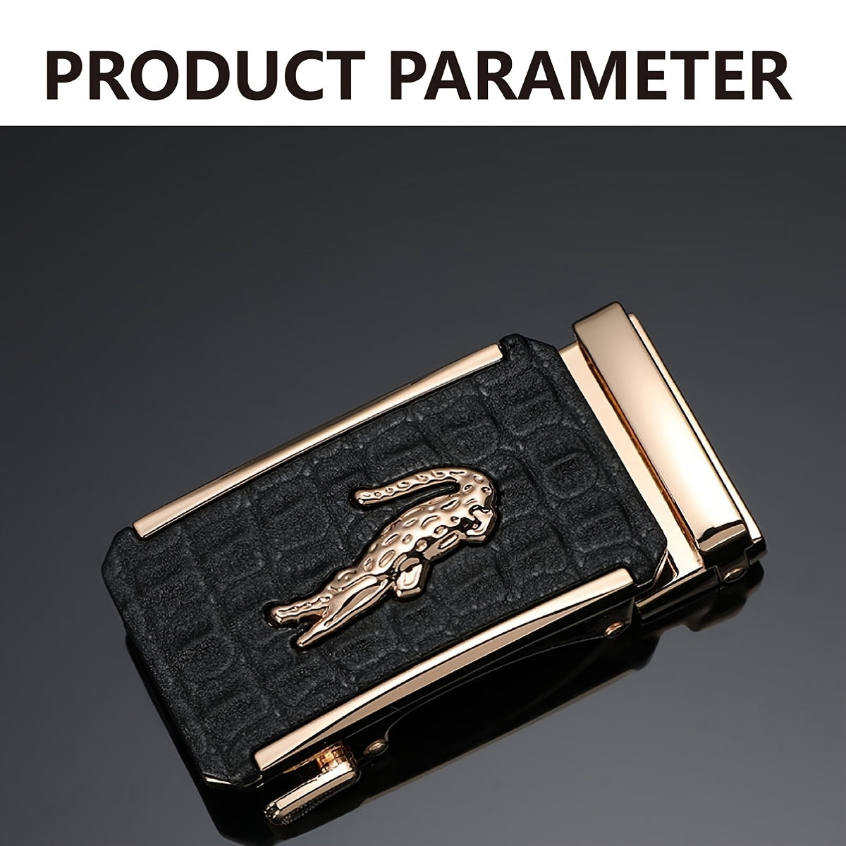 Men's Luxury Belt with Automatic Buckle - Adjustable 120-130cm, Formal & Casual Dress Belt, Alloy Construction for Everyday & Special Occasions - Sophisticated Men's Accessory, Belt Accessories, Stylish Crocodile Texture, Tex