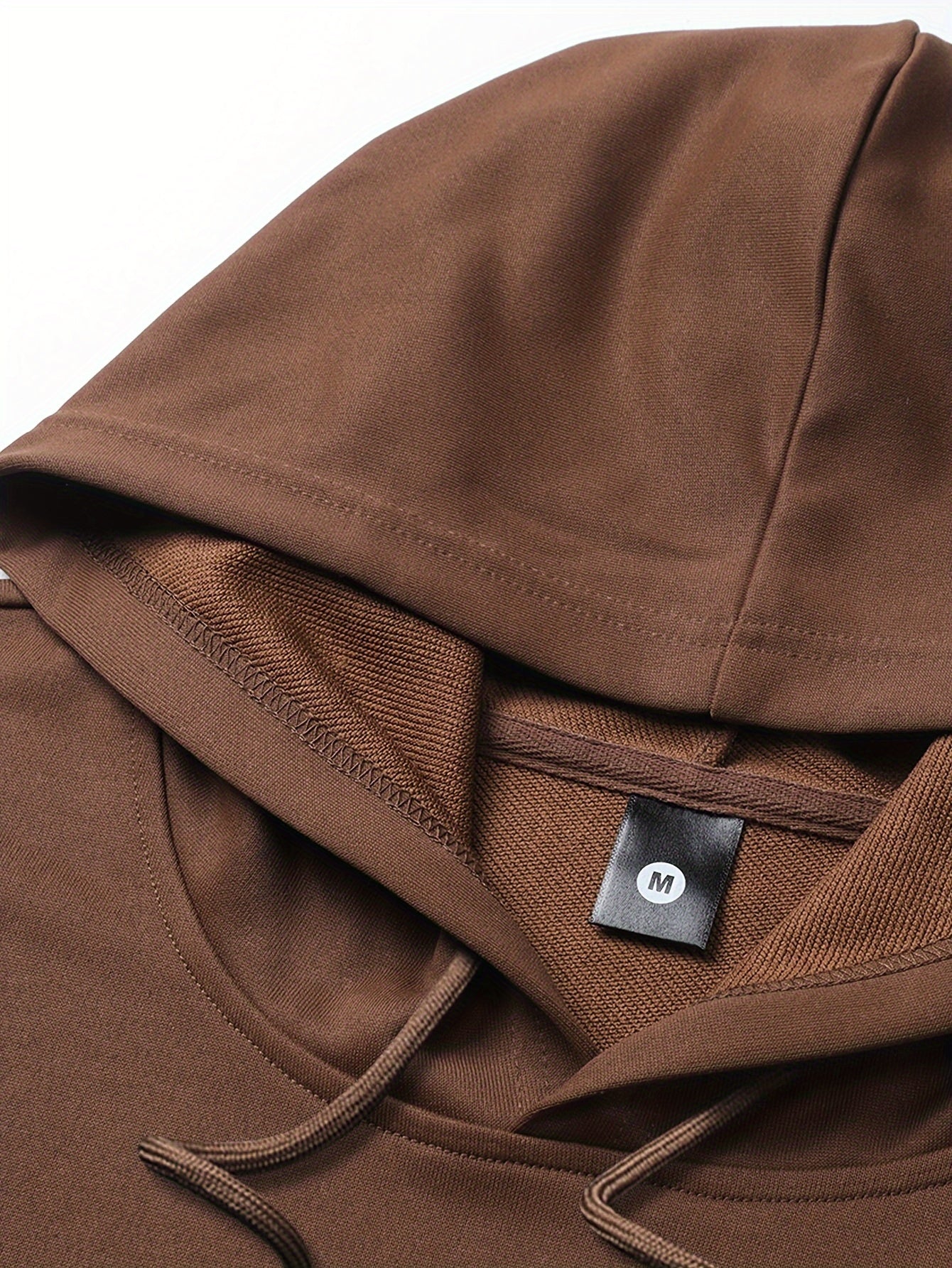 Men's Long Sleeve Hooded Sweatshirt + Threaded Sweatpants Set Spring and Autumn Solid Color Pullover Regular Long Sleeve T-shirt and Pants Belt Drawstring Casual Sports Trousers Two-piece Set