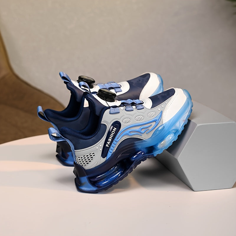 New Youngsters's Fashion Casual Sports Shoes Outdoor Running Shoes with Rotating Buttons and Soft Soles