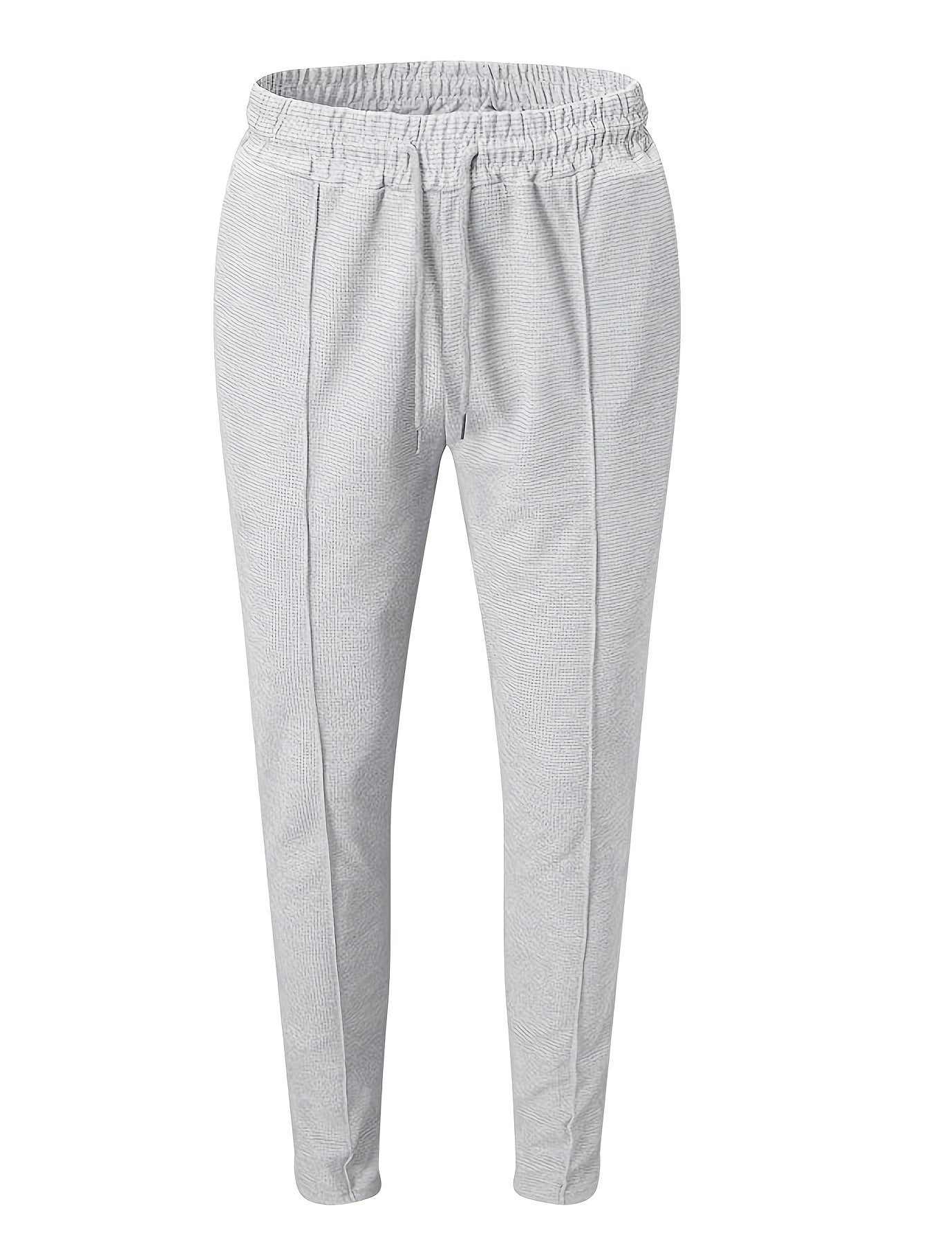 New Long Sleeve Buttoned Hooded Jacket and Rope Pants Set for Spring and Autumn, Waffle Solid Classic Men's Sports 2pcs Sports Suit - Sports Suit for Outdoor Sports Enthusiasts, Breathable and Comfortable