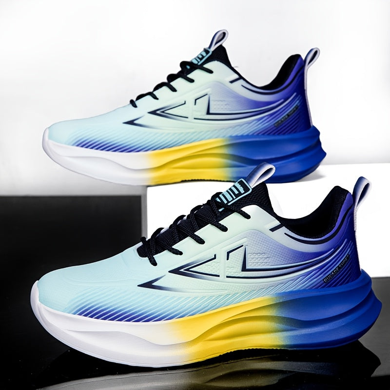 Men'S Breathable Lightweight Running Sneakers - Stylish Color-Block Design, Comfortable Low-Top Casual Shoes for All-Day Wear, Casual Sneakers | Fashionable Casual Shoes | Comfortable Footwear