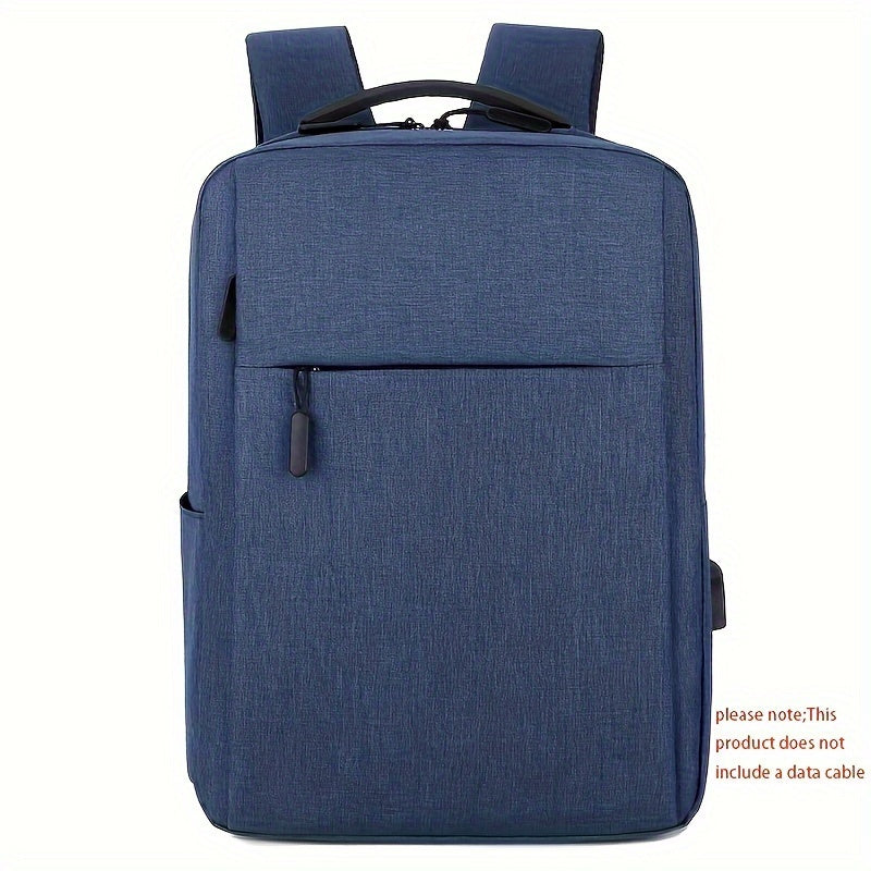 1pc Large Capacity Travel Backpack - Heavy-Duty Oxford Fabric Laptop Backpack with Multiple Compartments, Adjustable Padded Shoulder Straps & Front Zipper Pocket - Business, College, Commute Backpack - Ideal Gift for Professi