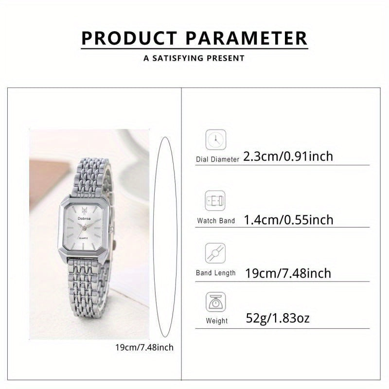 Fashion Classic Five-Bezel Bracelet Watch Square Fashion Watch A Must-have for women