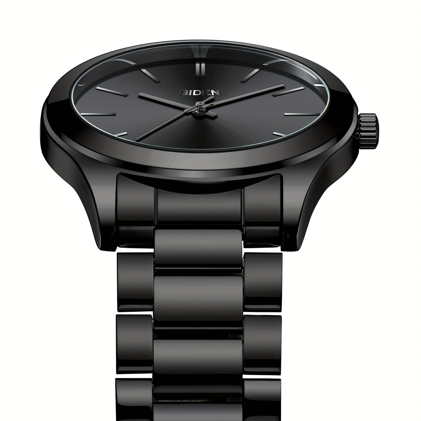 Simple Men'S Watch Black Waterproof Quartz Watch