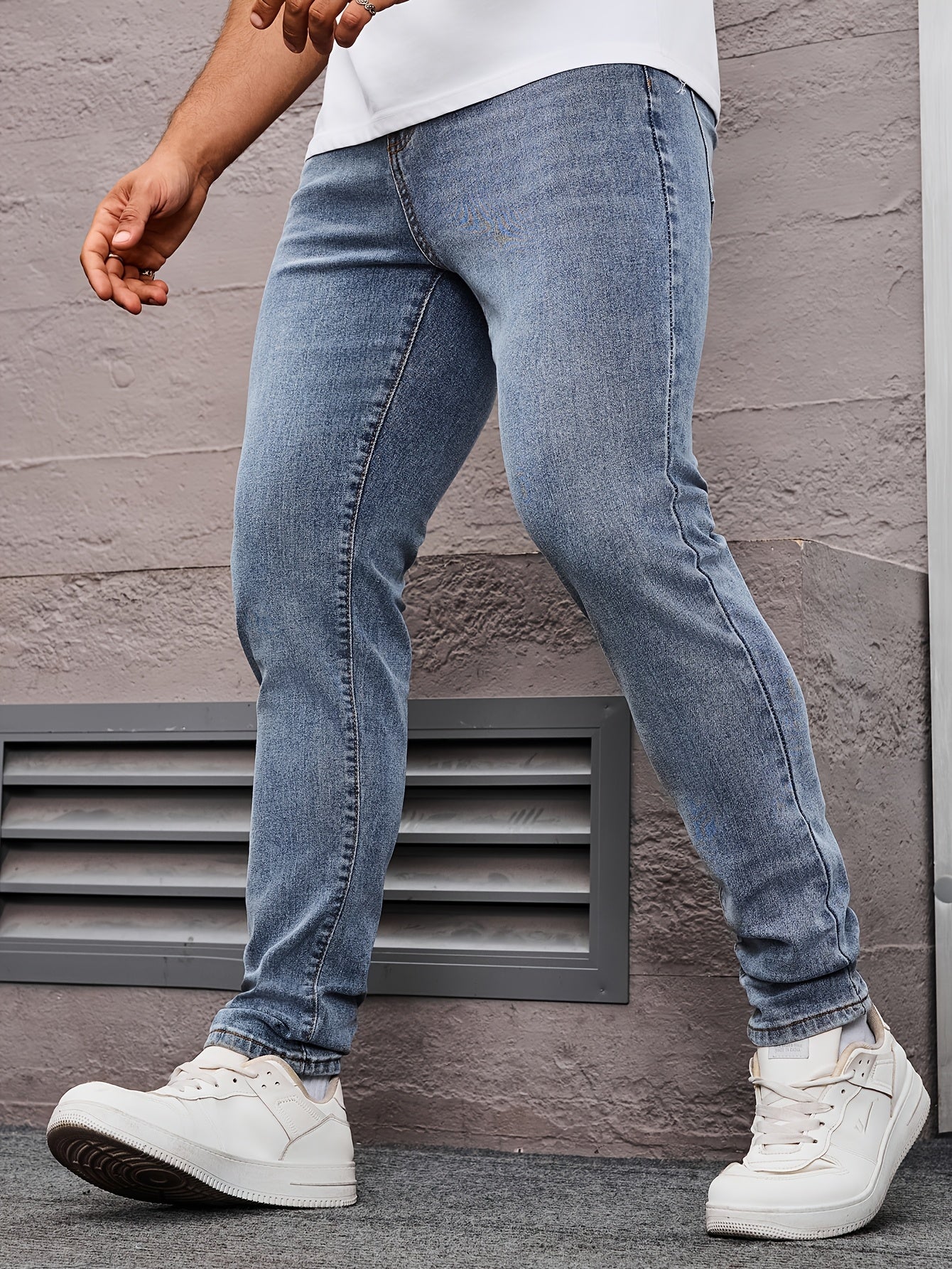 Men's Slim Fit Jeans - Rayon Blend, Stretch Denim, Solid Color, Machine Washable, Everyday Denim|Slim Fit Jeans|Rayon Blend Denim