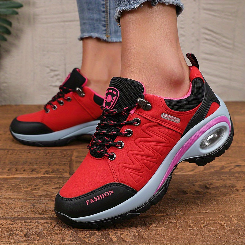 Women'S Athletic Sneakers, Thick Sole Soft Sole Fashion Outdoor Hiking Non-slip Casual Walking Shoes