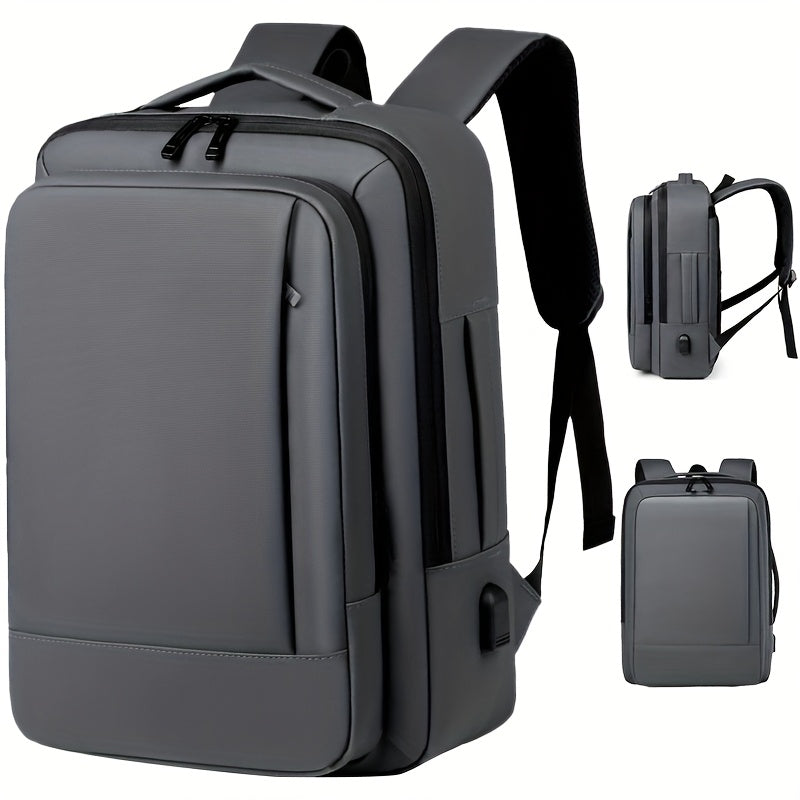 39.62 cm Laptop Backpack for Men & Women - Business Travel Anti-Theft Durable Computer Bag with Adjustable Shoulder Straps, Multiple Compartments & Padded Design, Black
