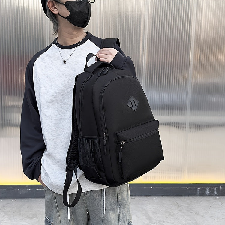 Large Capacity Laptop Backpack - Heavy-Duty Computer Backpack with Multiple Compartments, Padded Shoulder Straps & Front Zipper Pocket - Business Travel, College, Work Backpack for Men & Women - Black Backpack for Professiona