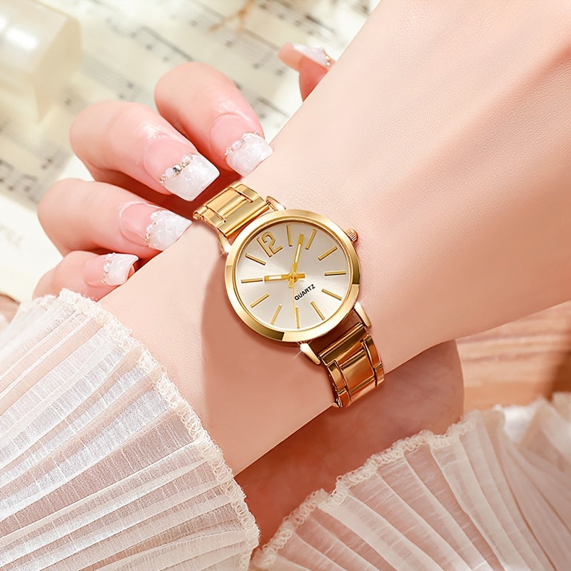 1pc Women's Fashionable Elegant Quartz Watch, Suitable for All Occasions: Mother's Day, Valentine's Day, Back-to- Season, Halloween, Christmas, Ramadan Gift (Box Not Included)