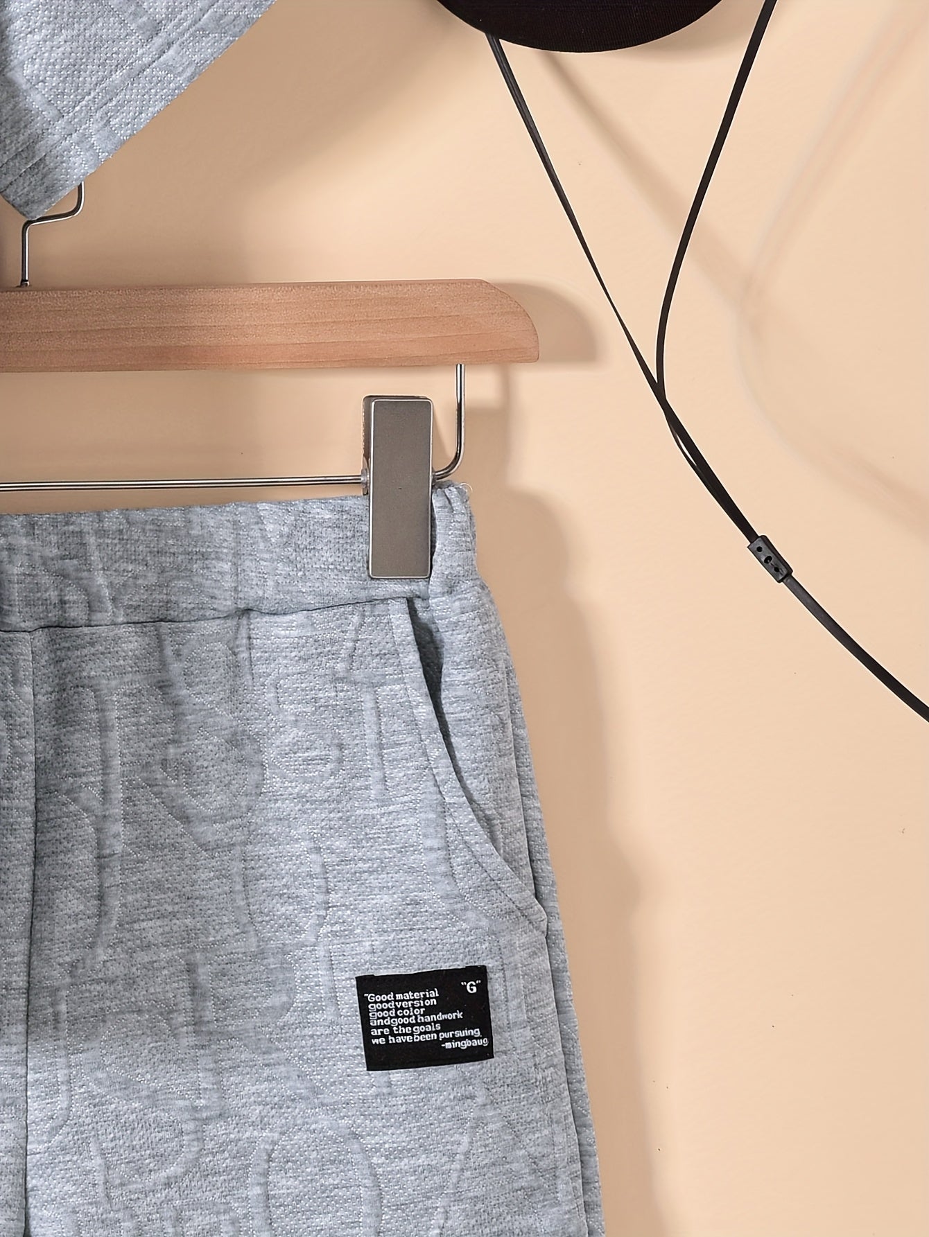 Boys' Stylish White Short Sleeve T-Shirt + Casual Shorts + Fashion Crossbody Bag Set, Perfect for Outdoor