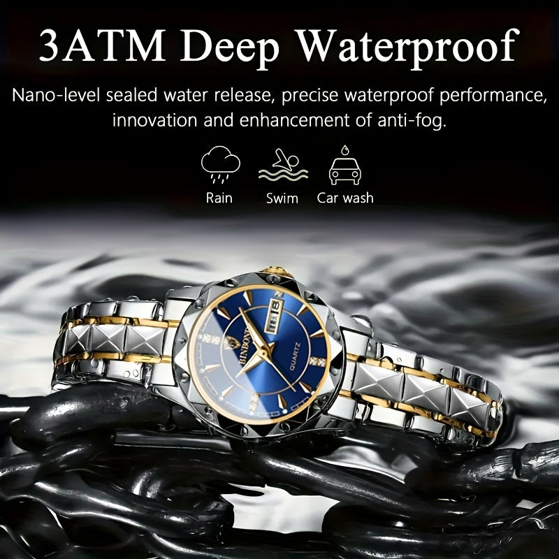 Women's Casual Luxury Simple Luminous Calendar Quartz Watch