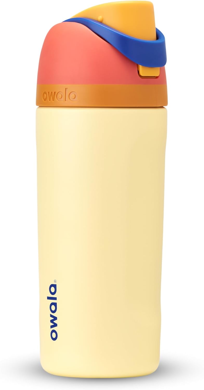 Owala Freesip Insulated Stainless Steel Water Bottle with Straw for Sports, Travel, and School Bpa-Free Sports Water Bottle, 24 Oz, Denim