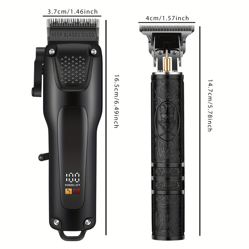 Men's Electric Hair Clipper USB Rechargeable Hair Clipper Beard Trimmer Professional Cordless Hair Cutting Machine Holiday Gift Father's Day Gift