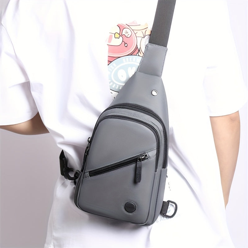 Stylish Men's Chest Bag Multifunctional Student Crossbody Bag Daily Commuting Trendy Versatile Shoulder Bag Outdoor Sports Bag Riding Small Backpack