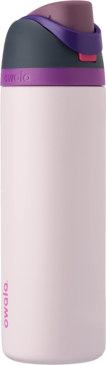 Owala Freesip Insulated Stainless Steel Water Bottle with Straw for Sports, Travel, and School Bpa-Free Sports Water Bottle, 24 Oz, Denim
