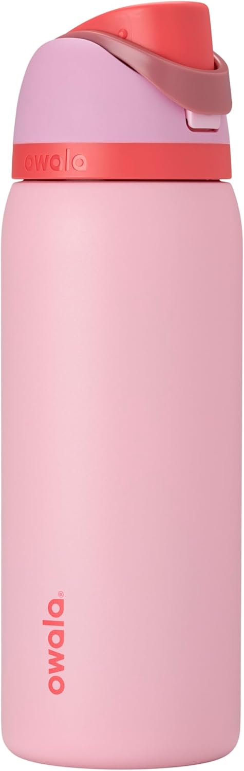 Owala Freesip Insulated Stainless Steel Water Bottle with Straw for Sports, Travel, and School Bpa-Free Sports Water Bottle, 24 Oz, Denim