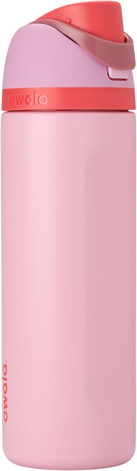 Owala Freesip Insulated Stainless Steel Water Bottle with Straw for Sports, Travel, and School Bpa-Free Sports Water Bottle, 24 Oz, Denim