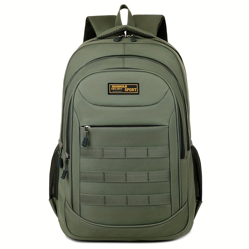 Leisure Backpack, Large Capacity Backpack, Suitable for Men and Women, Height 48cm, Length 33cm, Thickness 20cm, Can Hold 17-inch Laptop, Equipped with Adjustable Shoulder Straps, Ideal Choice for Daily Outdoor Commuting, Tra