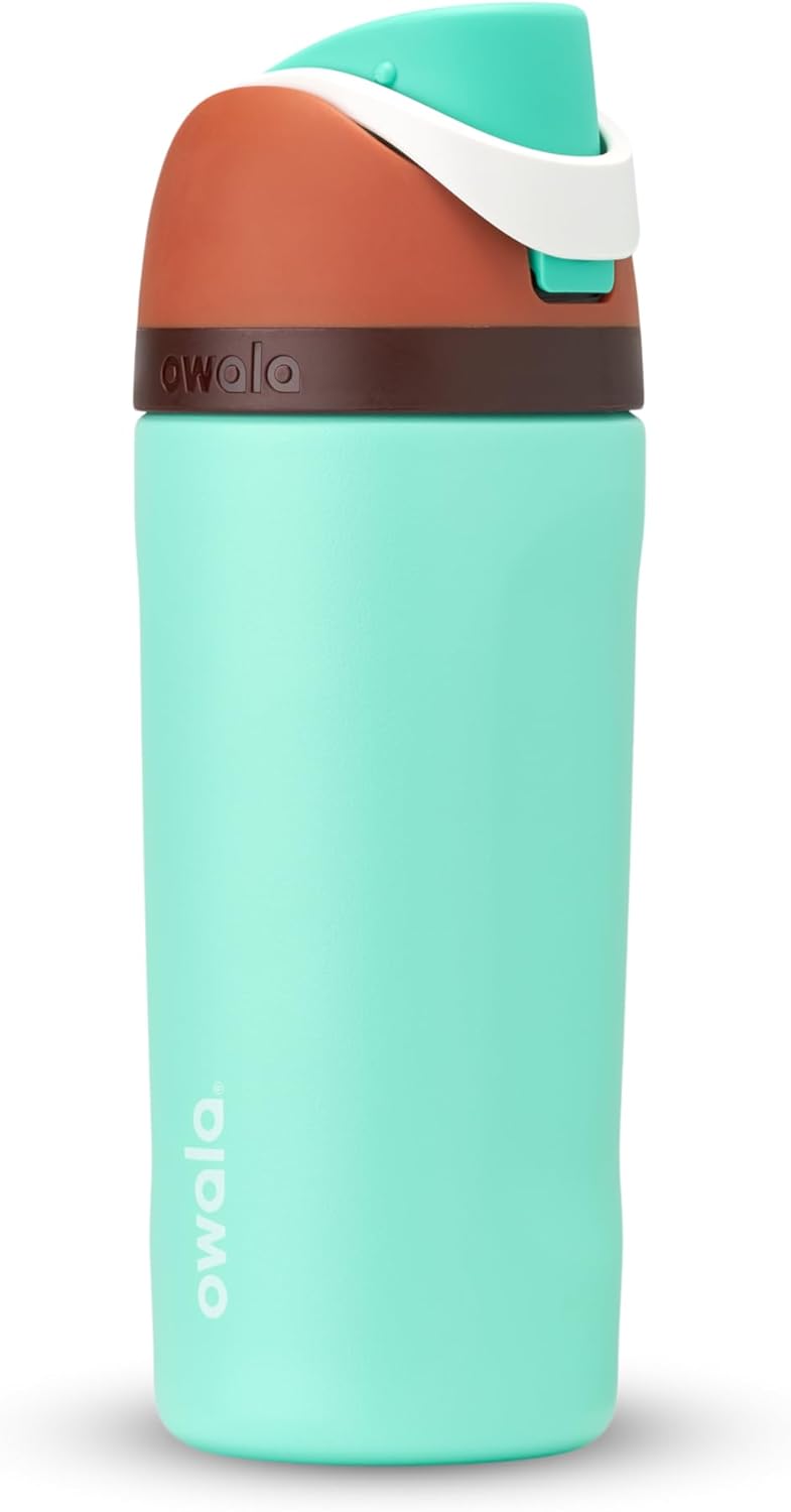 Owala Freesip Insulated Stainless Steel Water Bottle with Straw for Sports, Travel, and School Bpa-Free Sports Water Bottle, 24 Oz, Denim