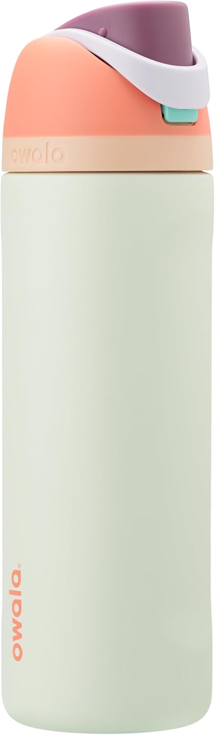 Owala Freesip Insulated Stainless Steel Water Bottle with Straw for Sports, Travel, and School Bpa-Free Sports Water Bottle, 24 Oz, Denim
